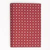 Burgundy Vertical Wallet In Silk And Leather