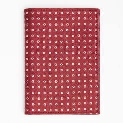 Burgundy Vertical Wallet In Silk And Leather