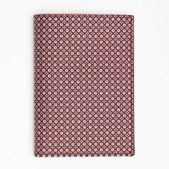 Burgundy Vertical Wallet In Silk And Leather