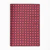 Burgundy Vertical Wallet In Silk And Leather