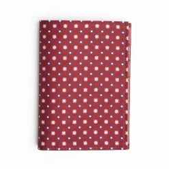 Burgundy Vertical Wallet In Silk And Leather