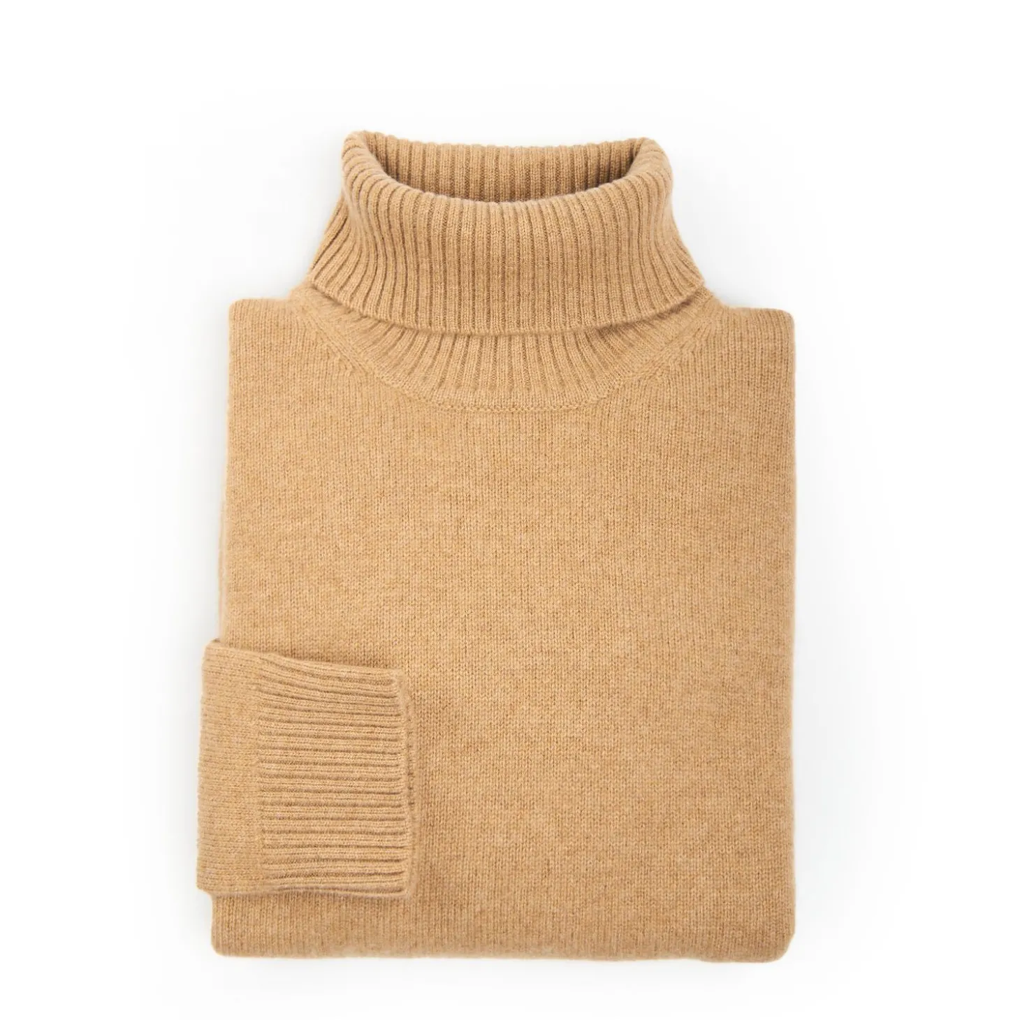 Camel Cashmere Turtleneck