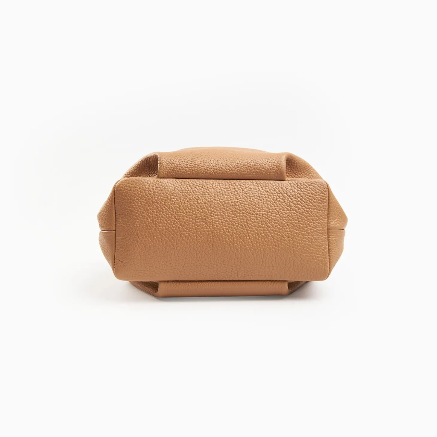 Camel Textured Leather Soft Mini Bag