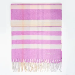 Cashmere Stole With Check Design