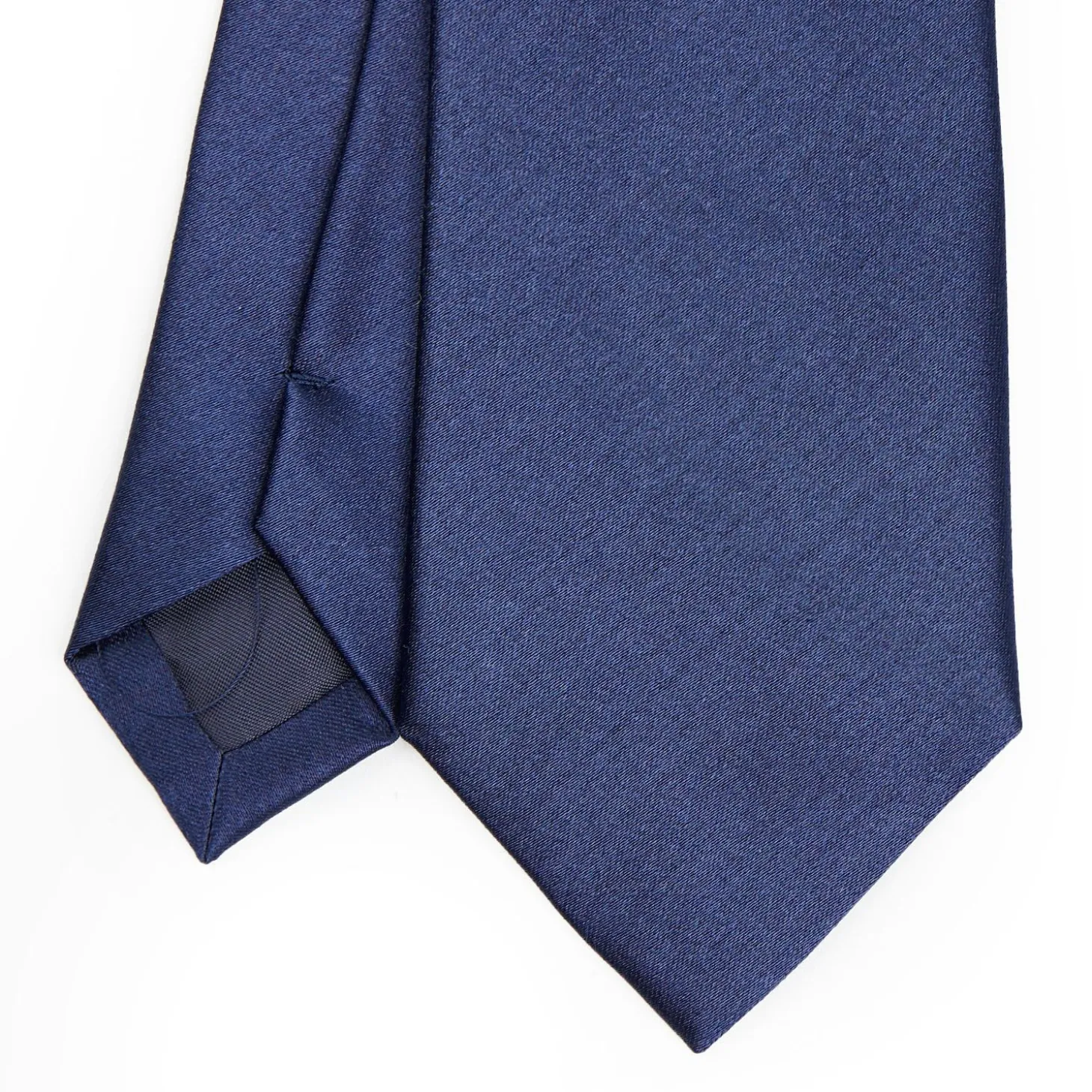 Cerimonial Solid Blue Silk Satin Tie