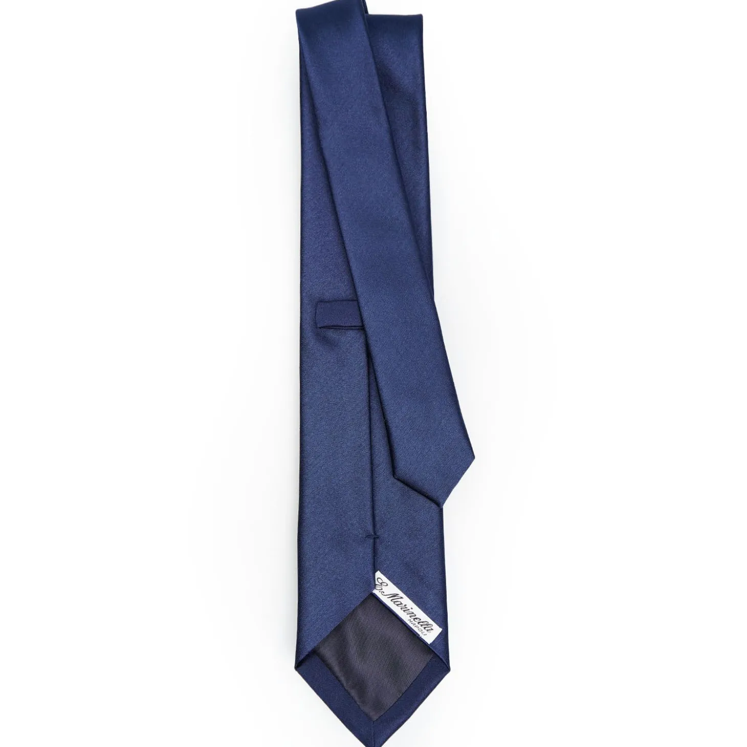 Cerimonial Solid Blue Silk Satin Tie