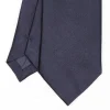 Cerimonial Solid Dark Blue Silk Satin Tie
