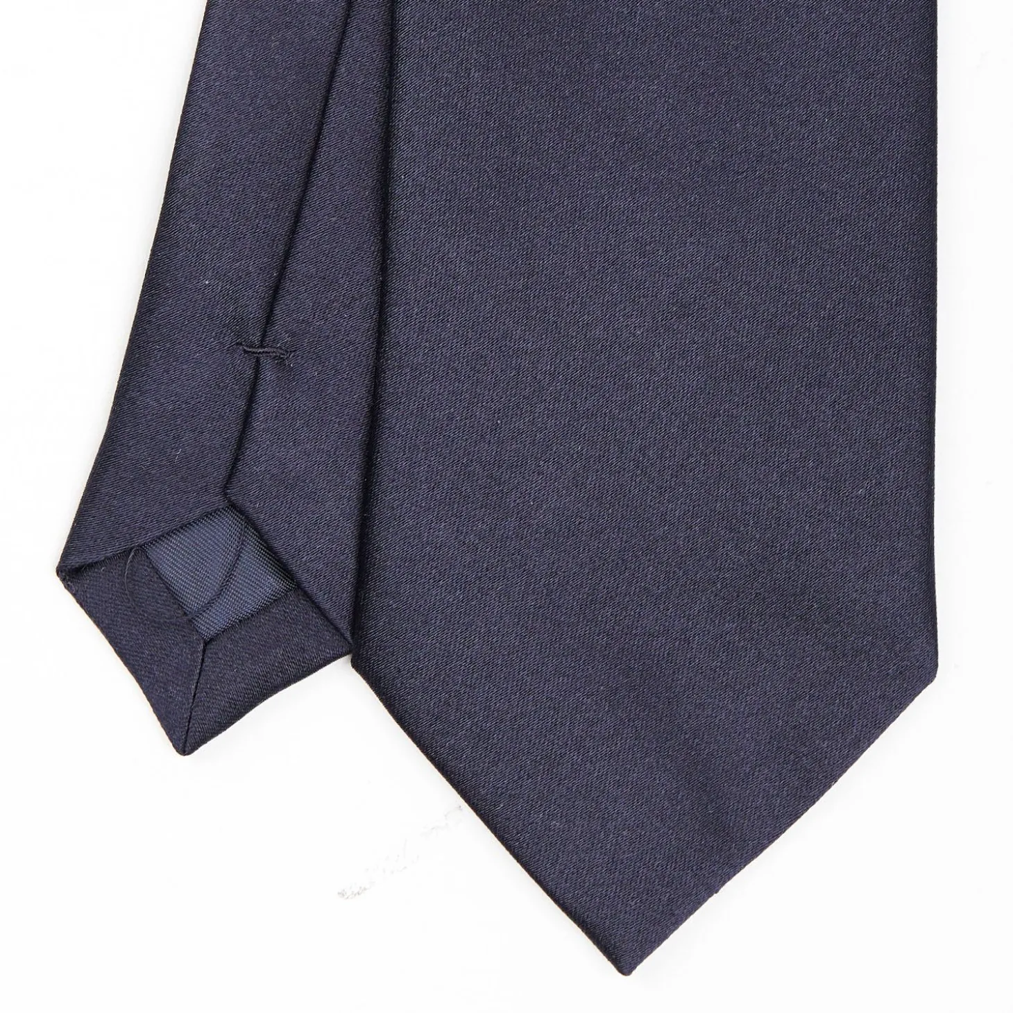 Cerimonial Solid Dark Blue Silk Satin Tie