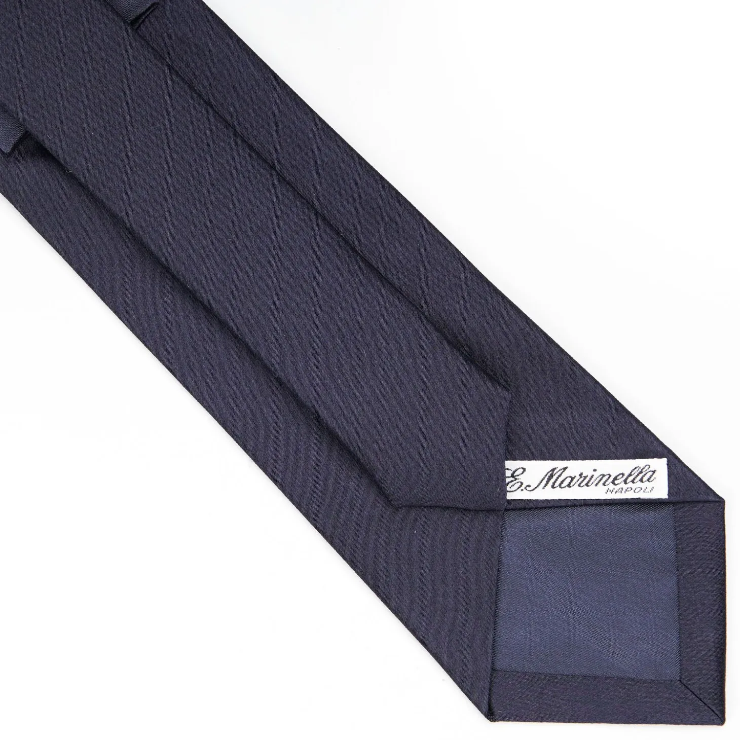 Cerimonial Solid Dark Blue Silk Satin Tie