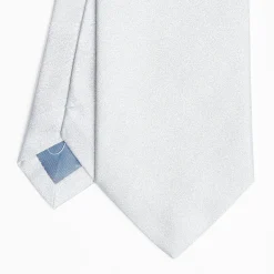 Cerimonial Solid Light Blue Silk Satin Tie
