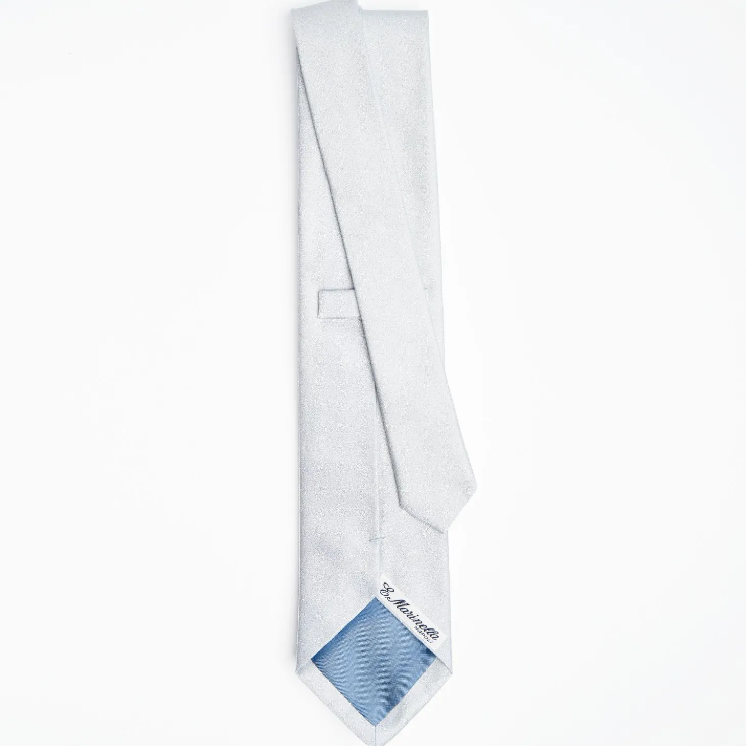 Cerimonial Solid Light Blue Silk Satin Tie