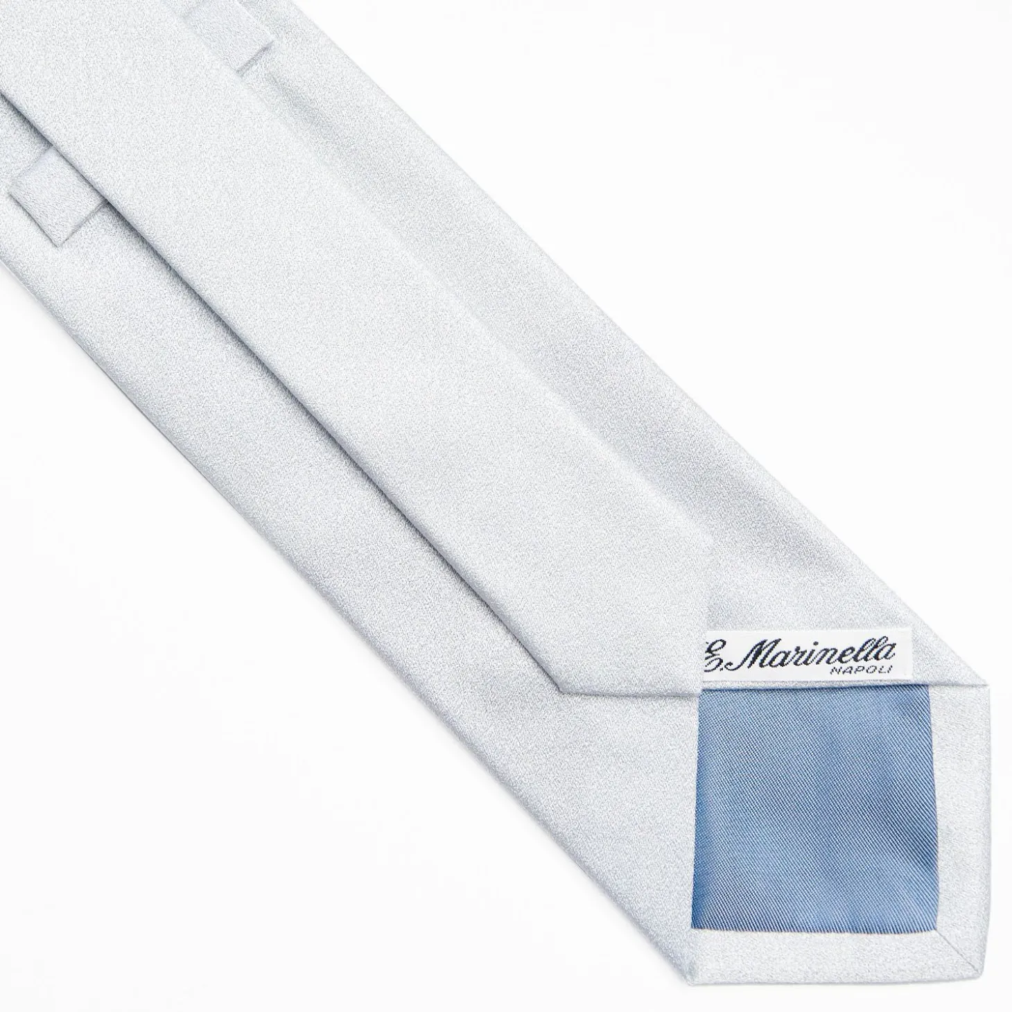 Cerimonial Solid Light Blue Silk Satin Tie