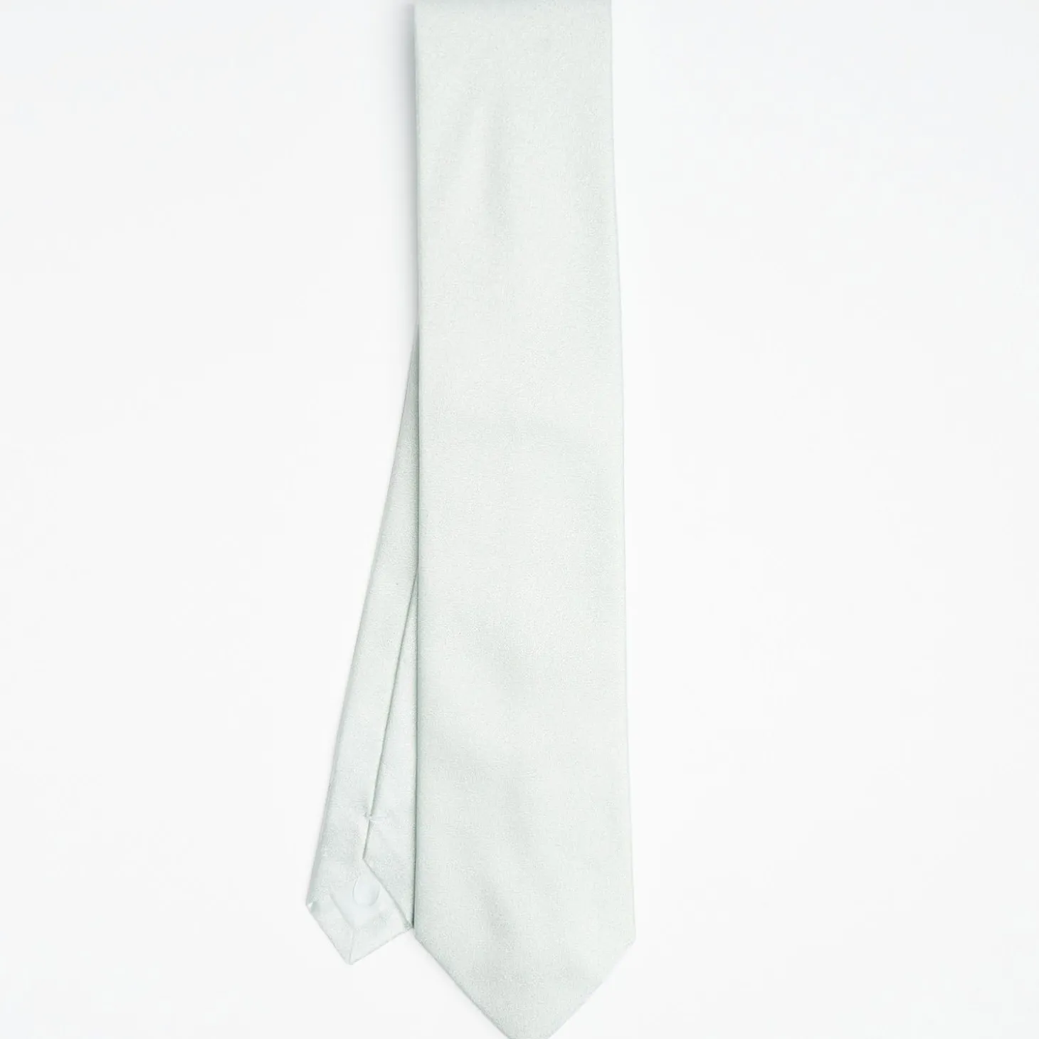 Cerimonial Solid Light Green Silk Satin Tie