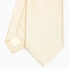 Cerimonial Solid Yellow Silk Satin Tie