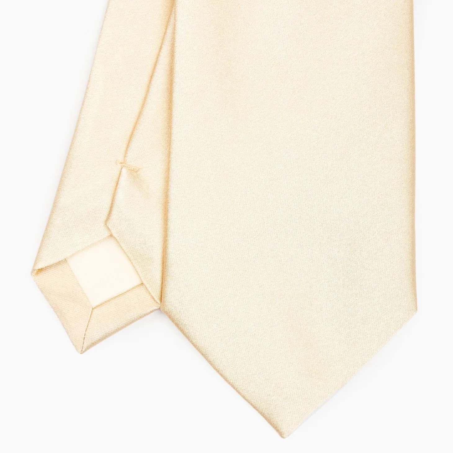 Cerimonial Solid Yellow Silk Satin Tie