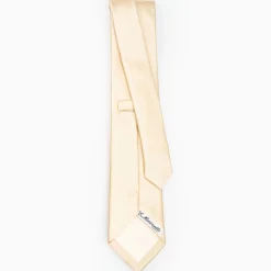 Cerimonial Solid Yellow Silk Satin Tie