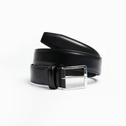 Classic Black Leather Belt 35 Mm