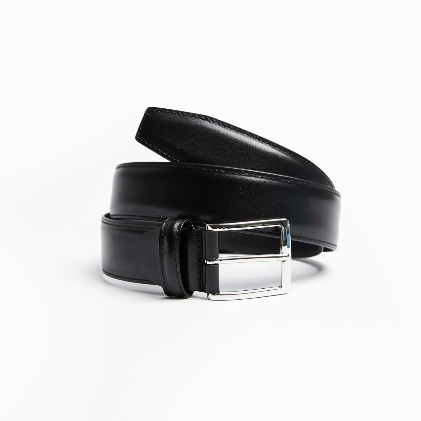 Classic Black Leather Belt 35 Mm