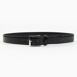 Classic Black Leather Belt 35 Mm