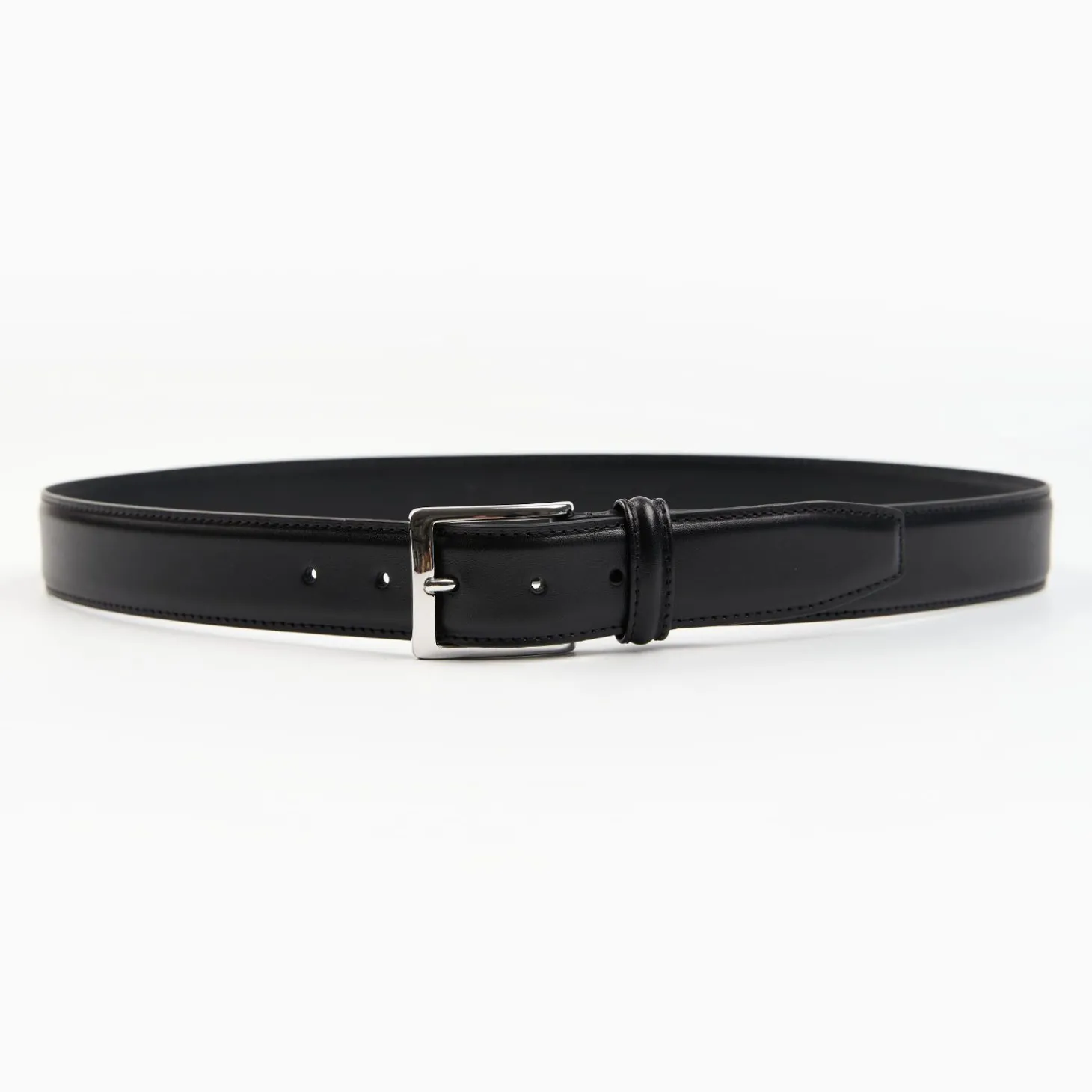 Classic Black Leather Belt 35 Mm
