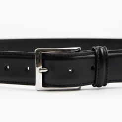Classic Black Leather Belt 35 Mm