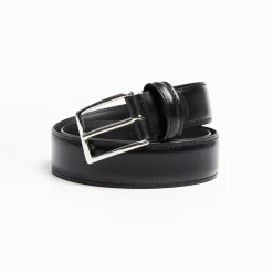 Classic Black Leather Belt 30 Mm