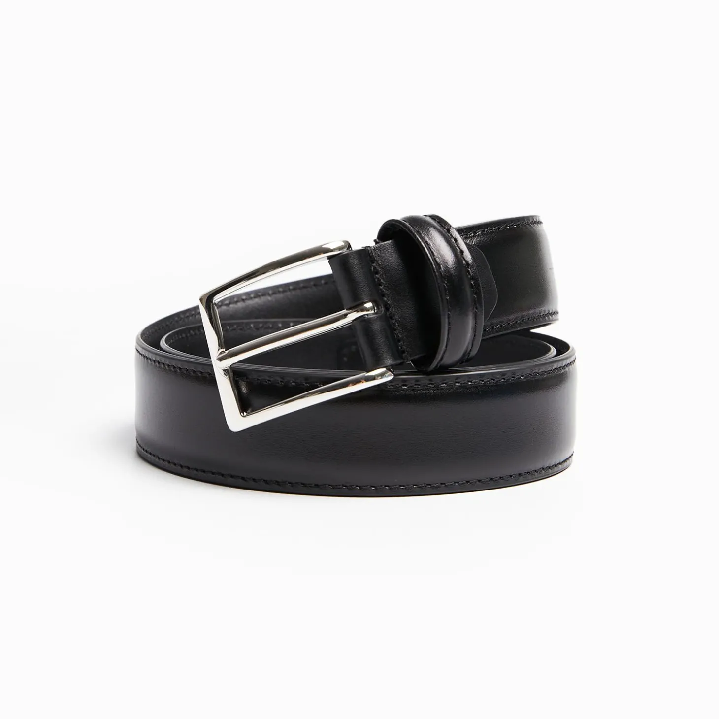 Classic Black Leather Belt 30 Mm
