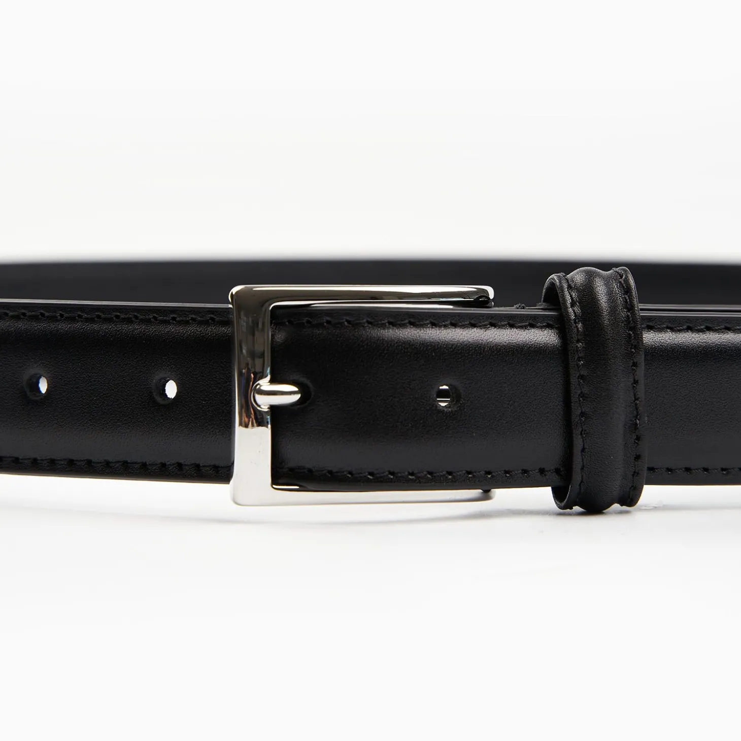 Classic Black Leather Belt 30 Mm