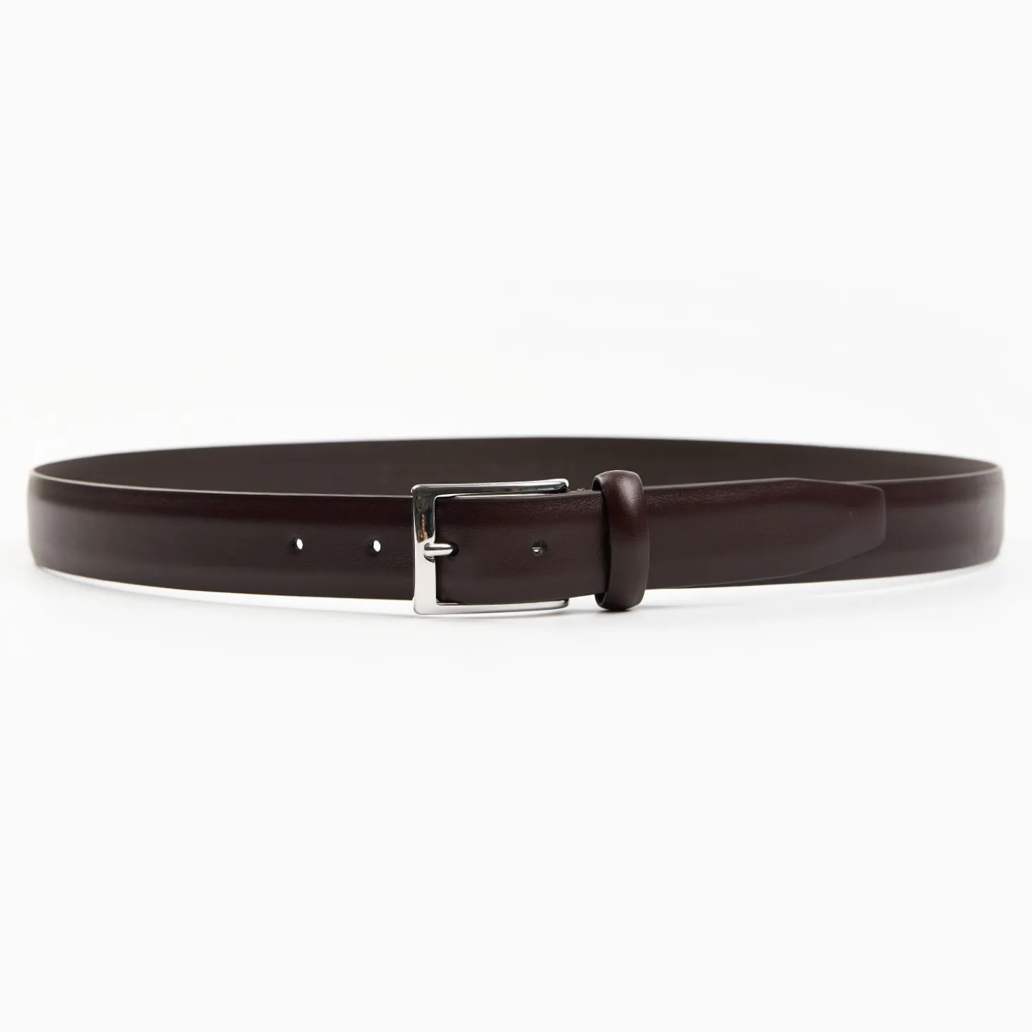 Classic Chocolate Dark Leather Belt 30 Mm