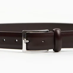 Classic Chocolate Dark Leather Belt 30 Mm