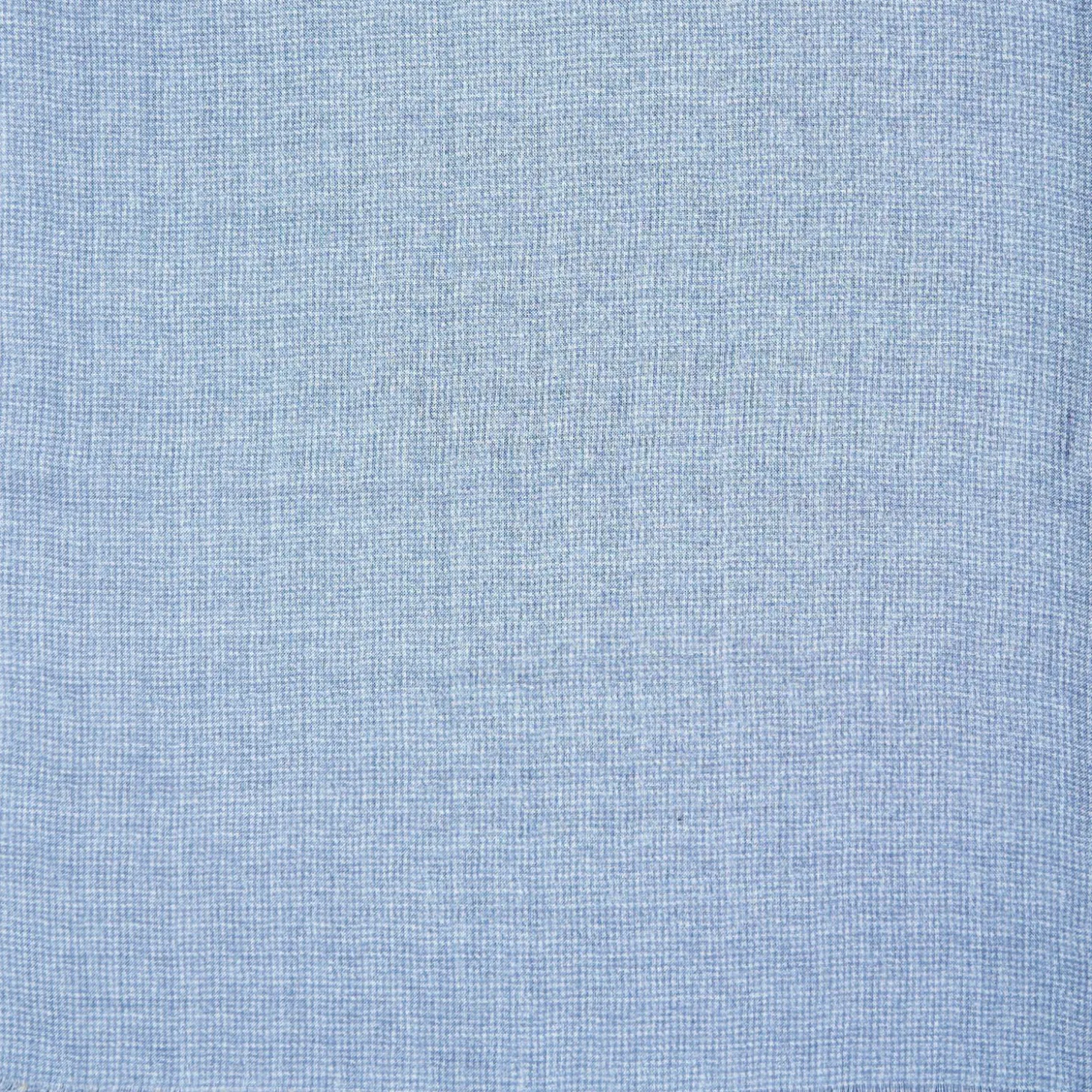 Dark And Light Blue Double Patterned Wool And Silk Scarf