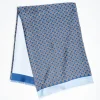 Dark And Light Blue Double Silk Scarf