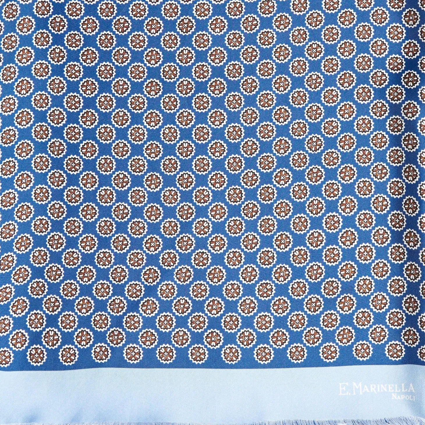 Dark And Light Blue Double Silk Scarf