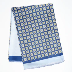Dark And Light Blue Double Silk Scarf
