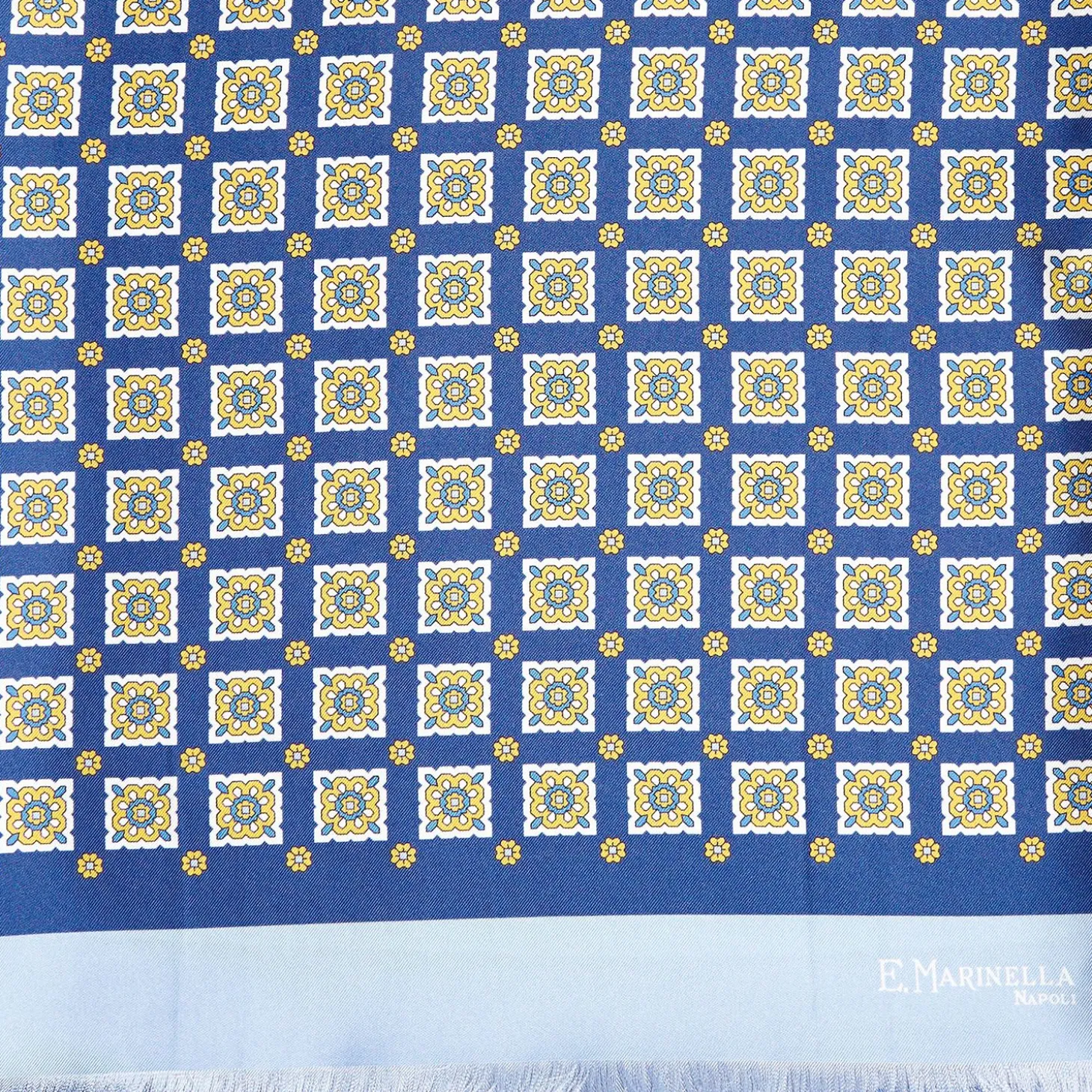 Dark And Light Blue Double Silk Scarf