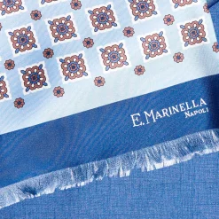 Dark And Light Blue Double Silk Scarf