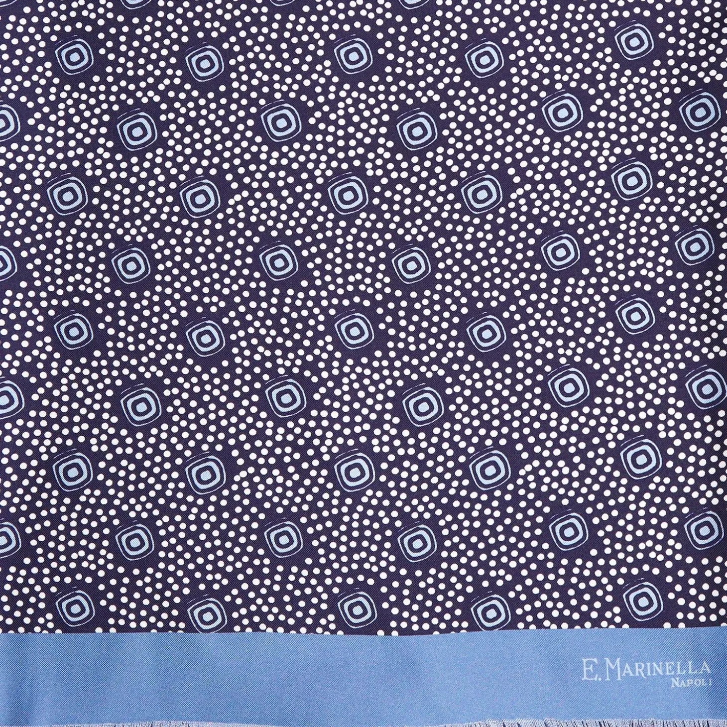 Dark And Light Blue Double Silk Scarf