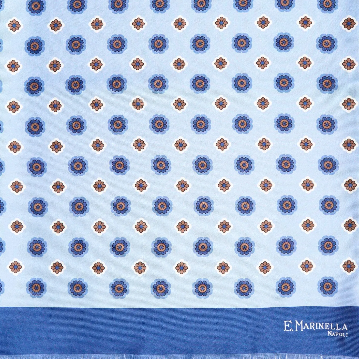 Dark And Light Blue Double Silk Scarf