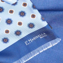 Dark And Light Blue Double Silk Scarf