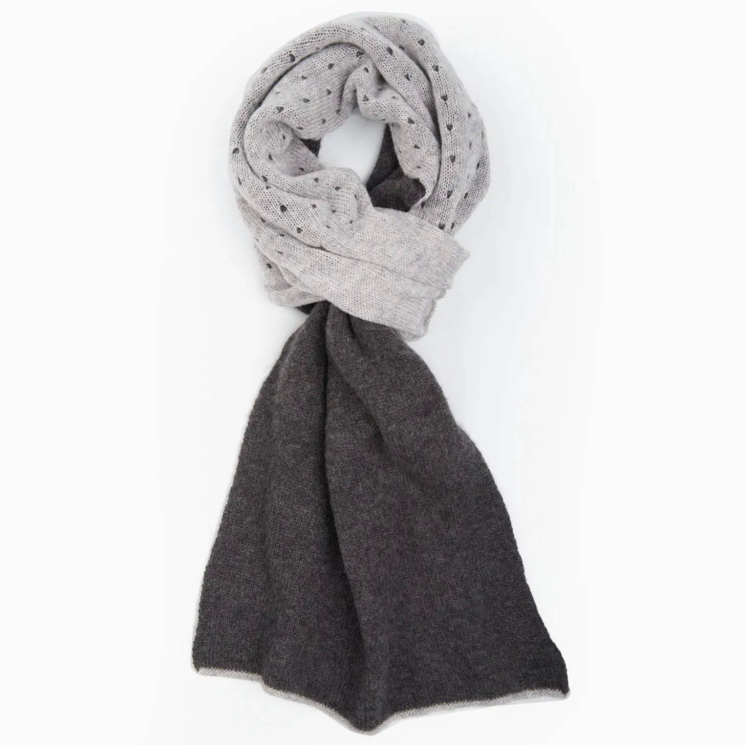 Dark And Light Gray Dots Cashmere Neck Warmer