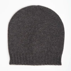 Dark And Light Grey Bicolor Cashmere Beanie