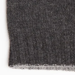 Dark And Light Grey Bicolor Cashmere Beanie