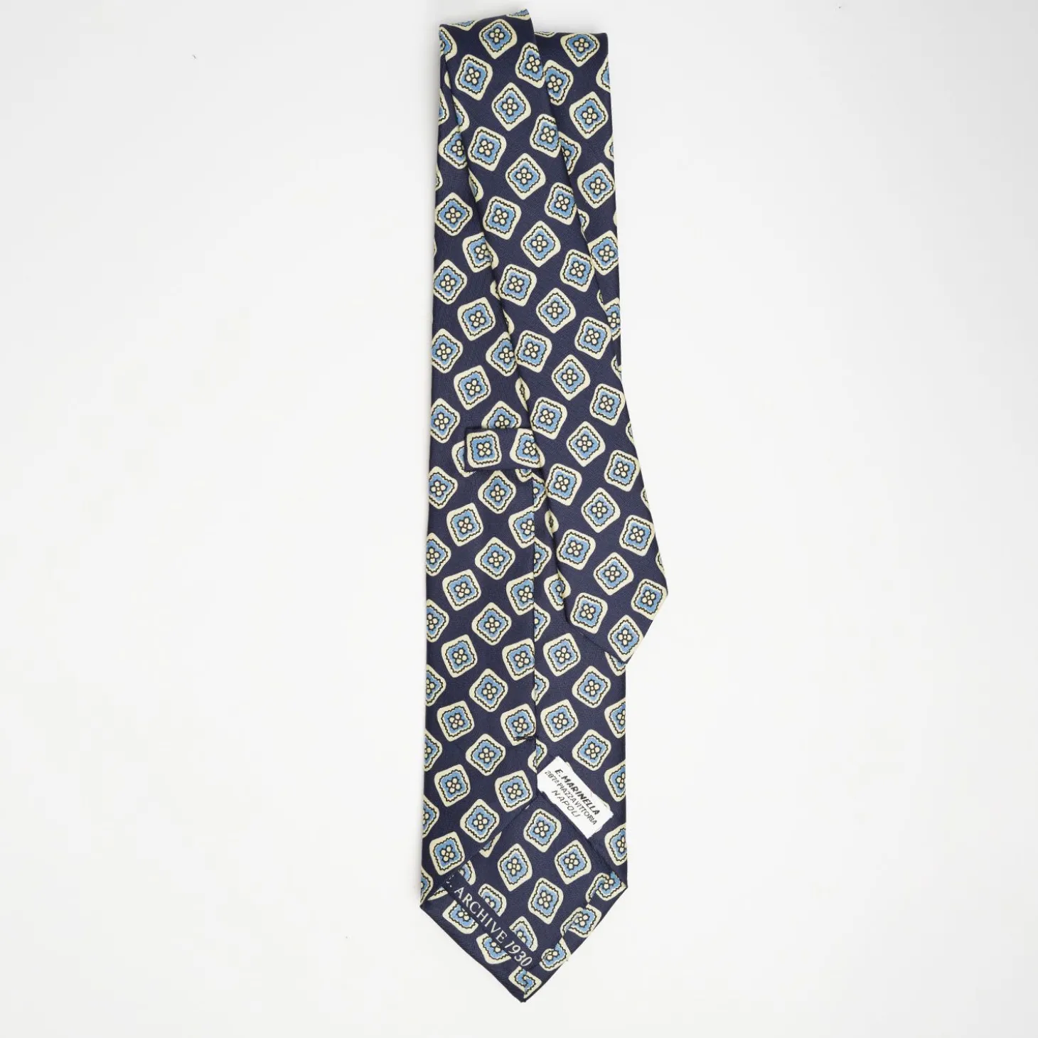 Dark Blue Archivio Collection Silk Tie 1930-01