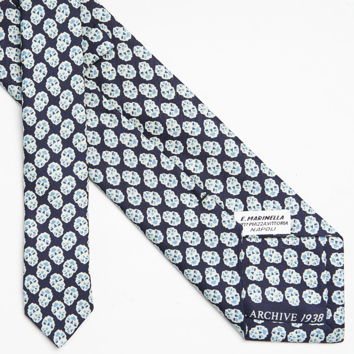 Dark Blue Archivio Collection Silk Tie 1938-1-01