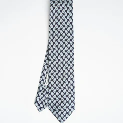 Dark Blue Archivio Collection Silk Tie 1938-1-01