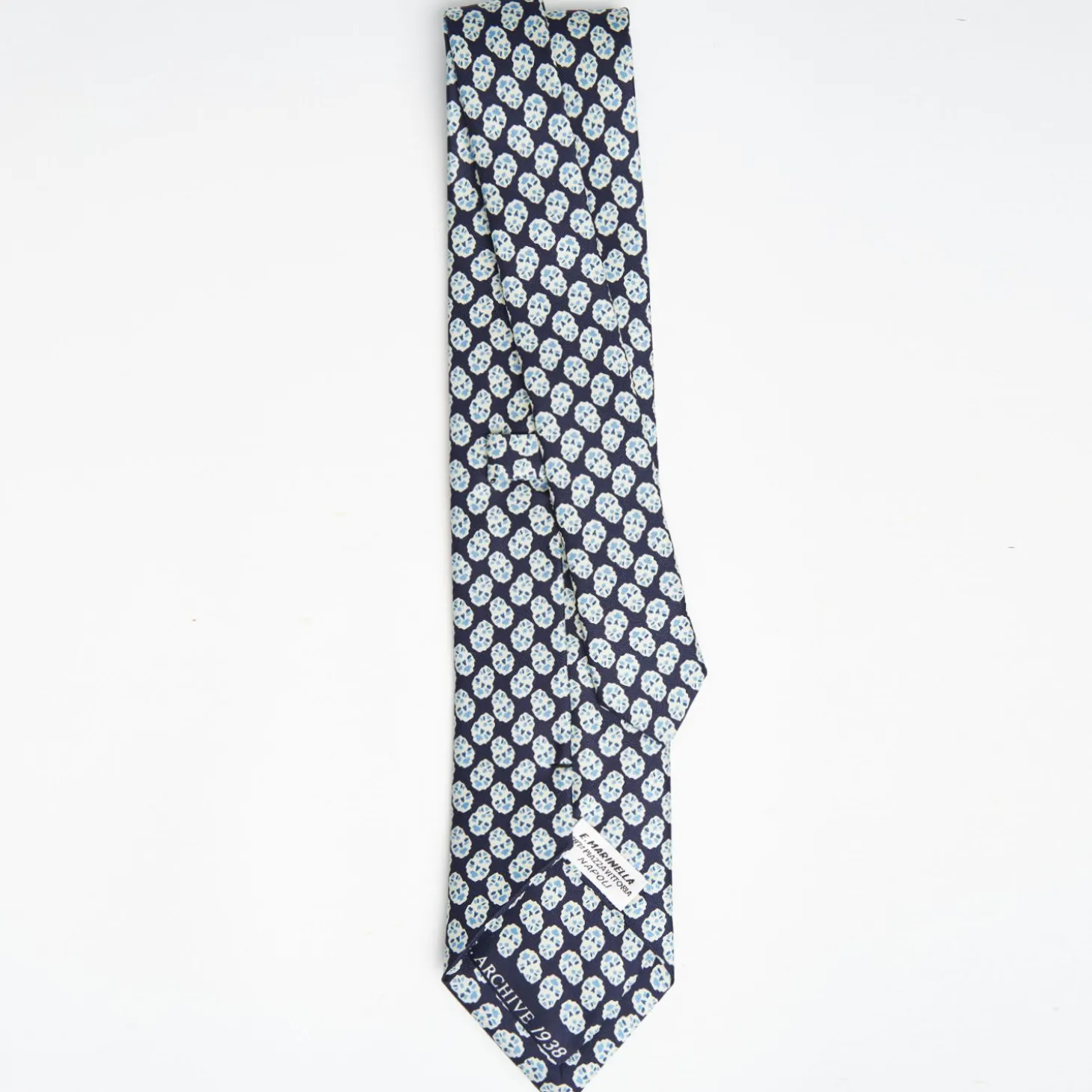 Dark Blue Archivio Collection Silk Tie 1938-1-01