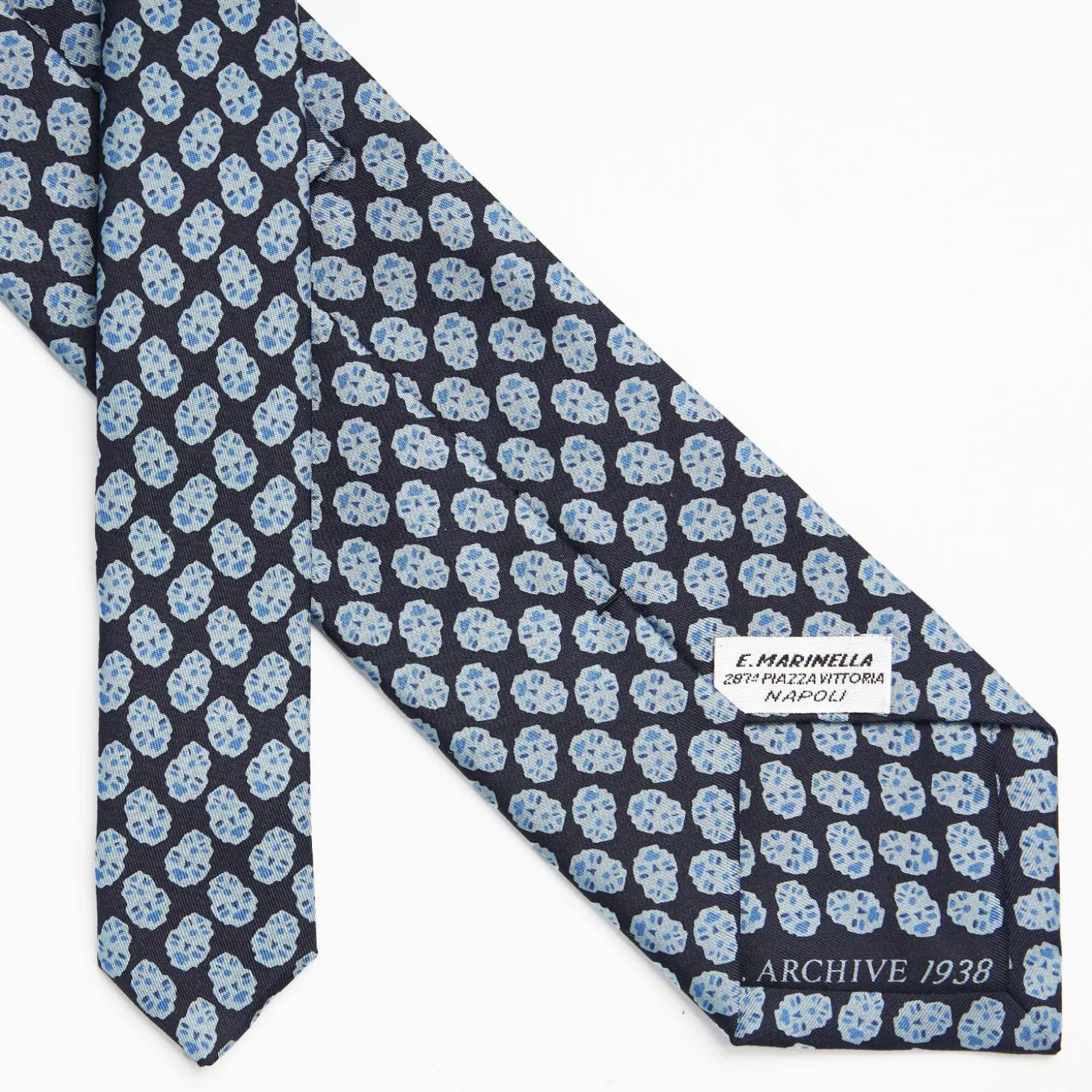 Dark Blue Archivio Collection Silk Tie 1938-1-02