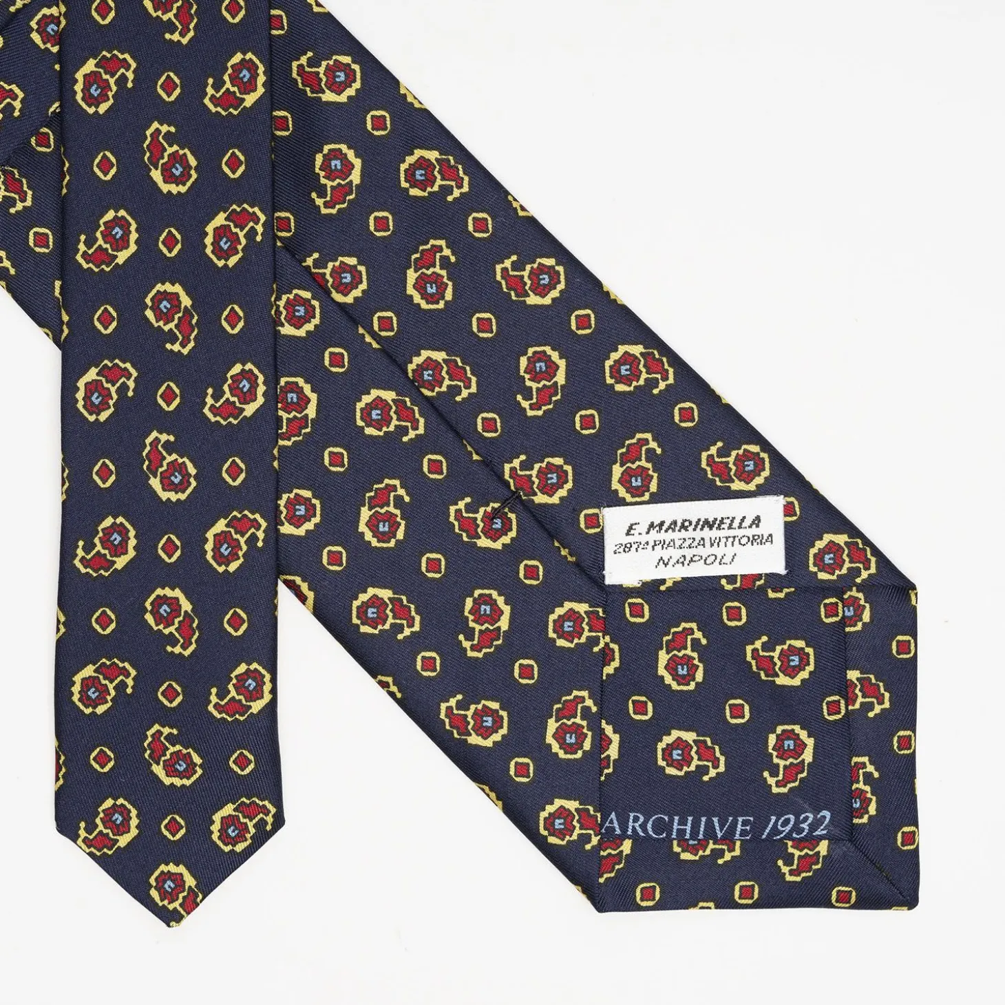Dark Blue Archivio Collection Silk Tie 1932_01