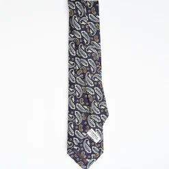 Dark Blue Archivio Collection Silk Tie 1930-1-01