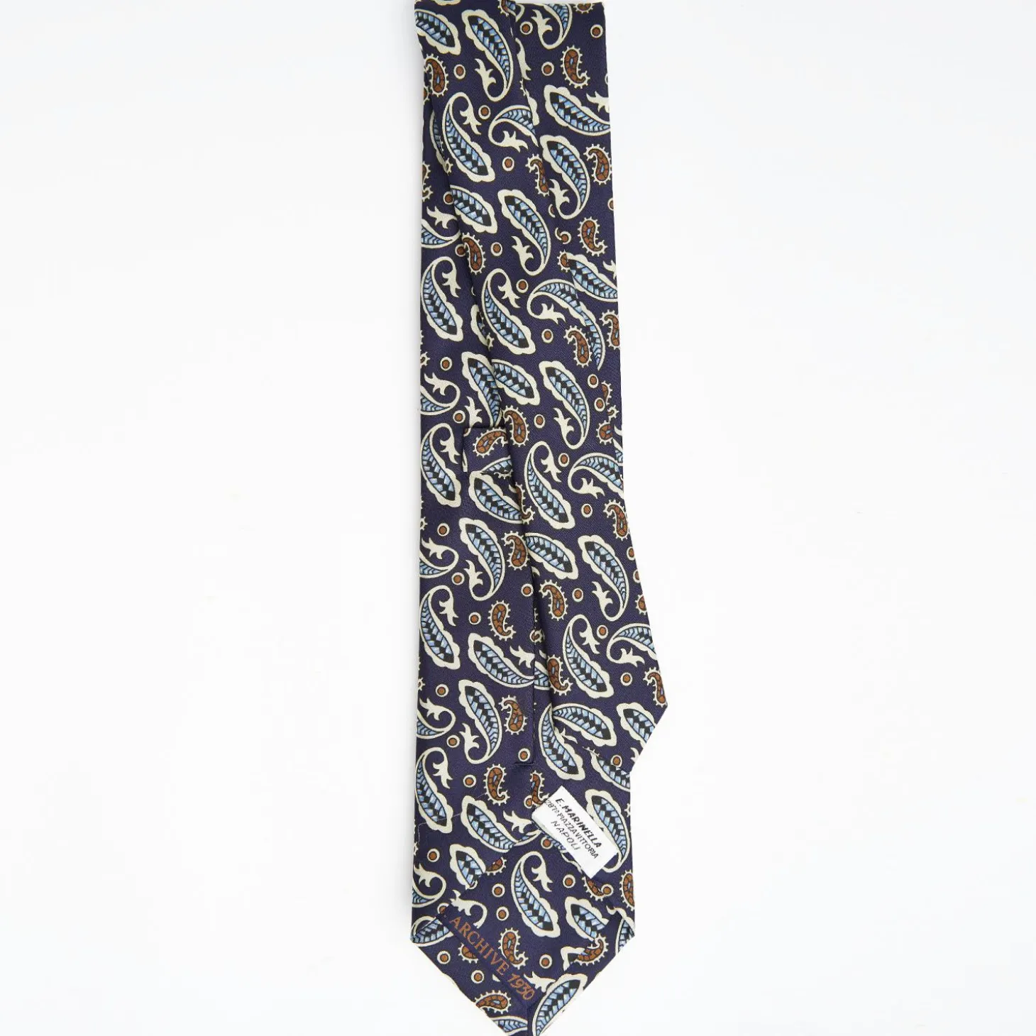 Dark Blue Archivio Collection Silk Tie 1930-1-01